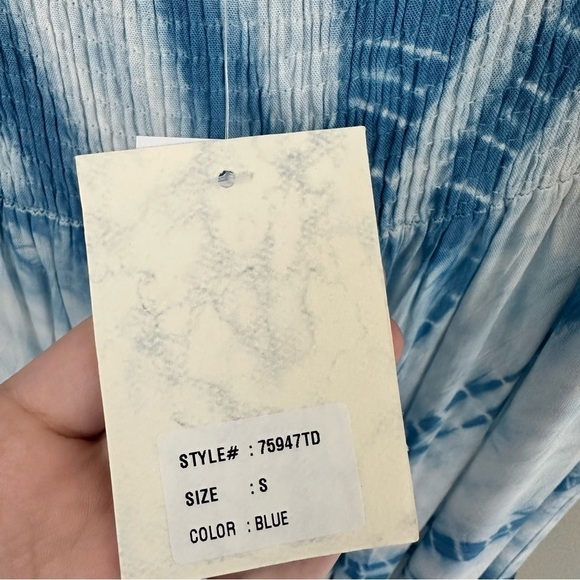 Raviya Blue Tie-Dye Ruffled Skirt/Dress Size Small - Picture 9 of 10